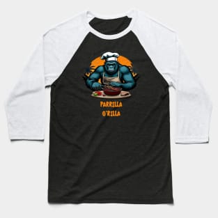 Parrilla G'rilla Master BBQ Griller Fun Pun Baseball T-Shirt